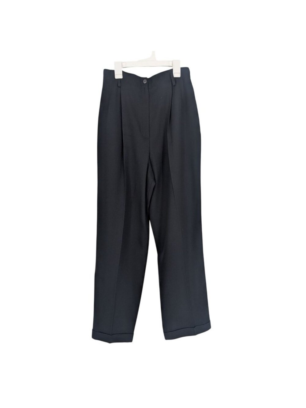 Vtg Rena Rowan Wool Wide Leg Trouser Pants High Rise 90s Office Corporate Prep 8